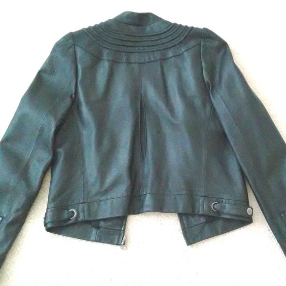 Armani Exchange Authentic Ladies Leather Jacket - Picture 3 of 5